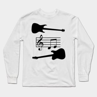 Black Guitars Long Sleeve T-Shirt